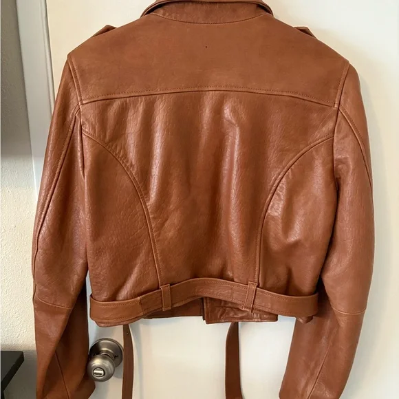 Cleobella Brown Leather Jacket - Picture 2 of 3